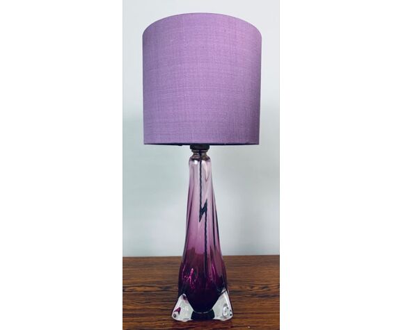 1950s Belgium Val St Lambert Purple Glass Table Lamp Selency 1950s Belgium Val St Lambert Purple, Purple Floor Lamp Chandelier