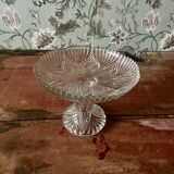 Coupe à fruit en verre ciselé