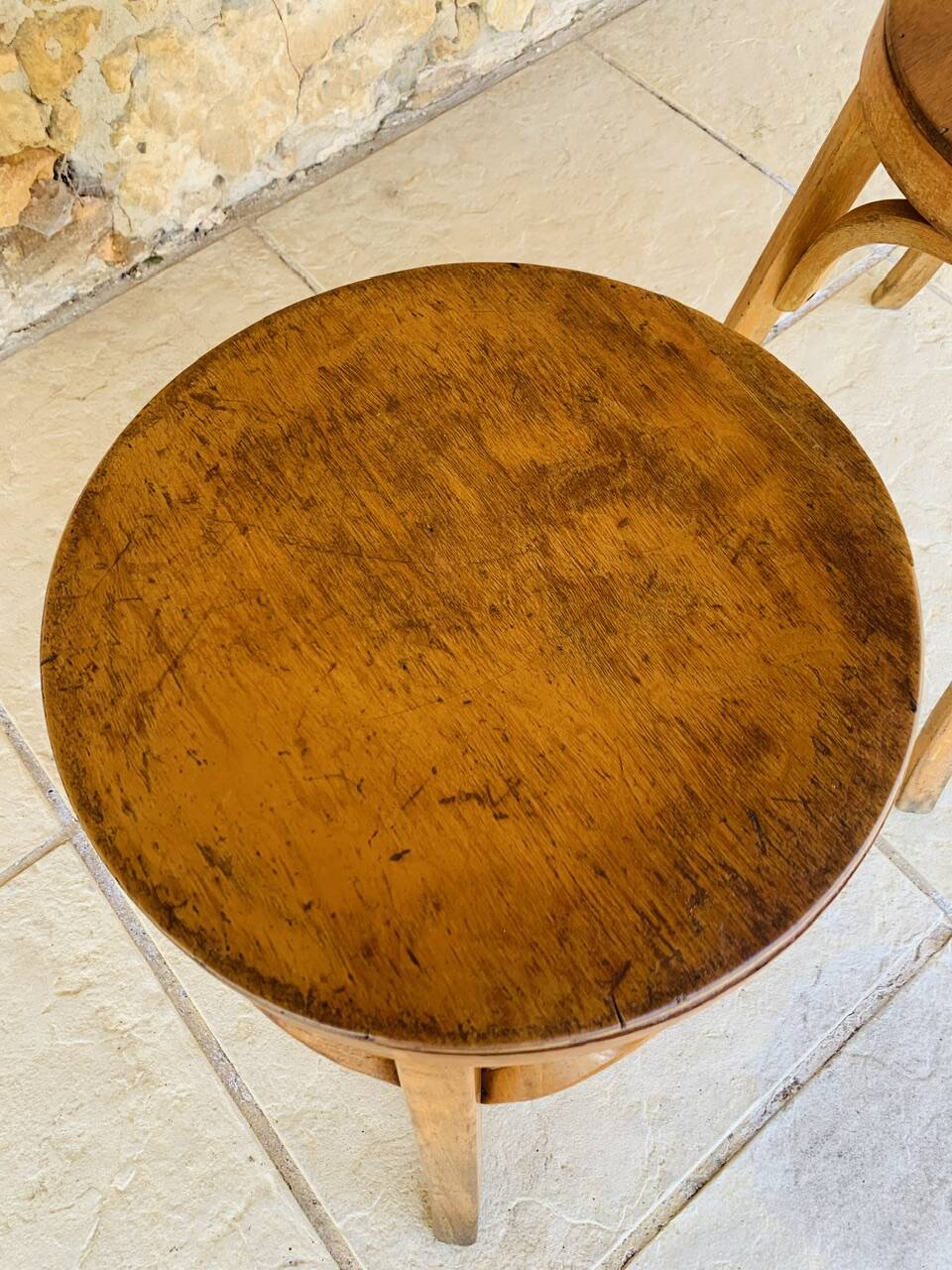 Pair of Vintage Baumann Stools, Model 92, Circa 50s/60s