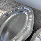 Set of 3 stainless steel dishes / small vintage dishes