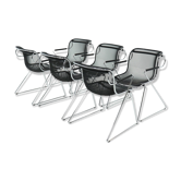 Set of 6 Penelope chairs by Charles Pollock for Castelli 1980s