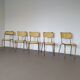 Old stacking school chairs 1950s
