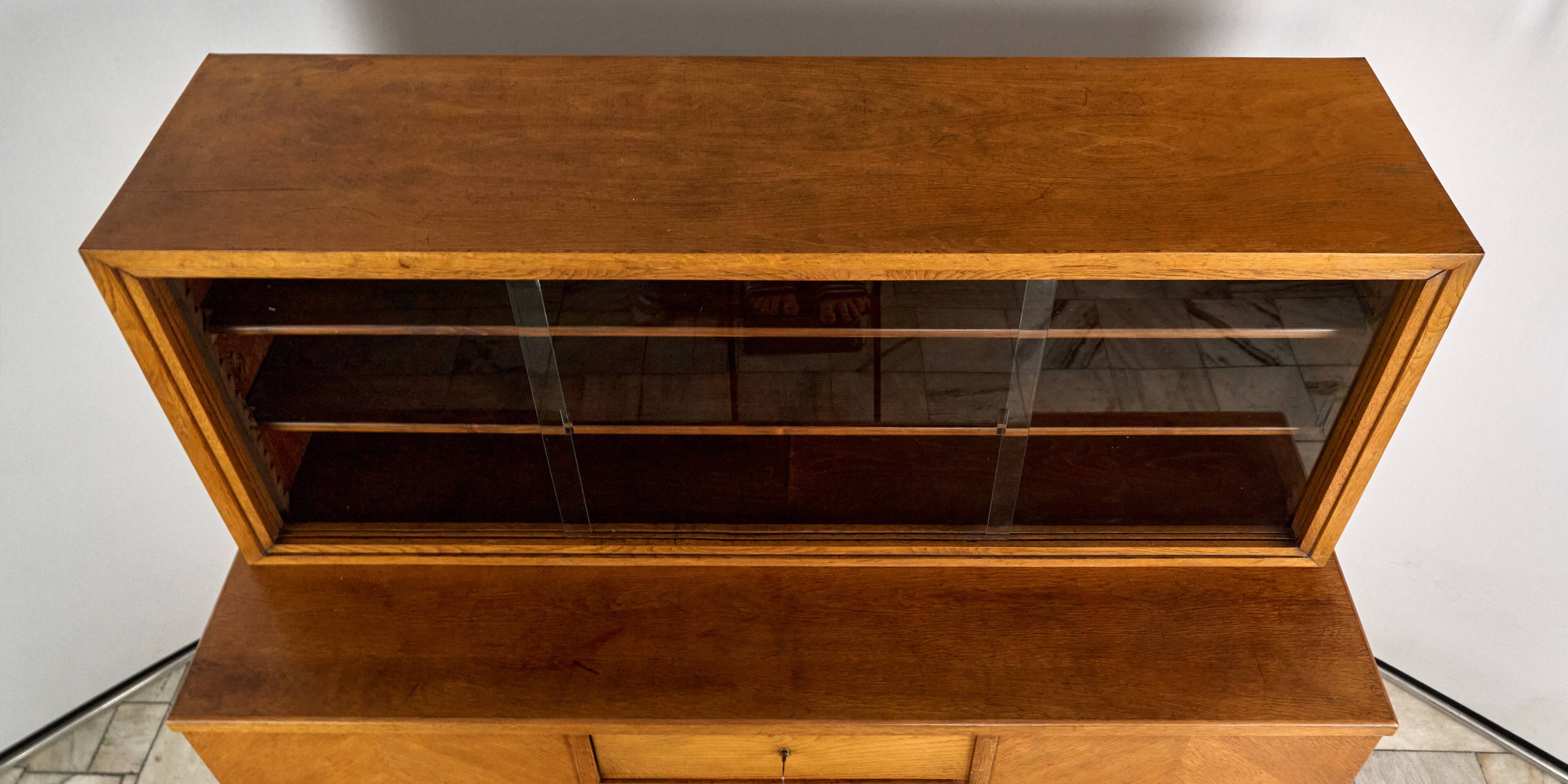 Vintage Wooden Credenza, 1930s, Czechoslovakia