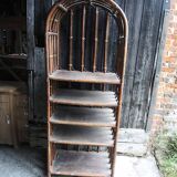 Old 5-story rattan bookcase