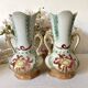 Art Nouveau slip vases, old fireplace decoration