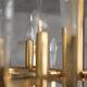 Italian brass chandelier with glass icicles from Sciolari, 1970