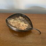 Old CHRISTOFLE Lino Sabattini Leaf Shaped Silver Metal Empty Pocket #C