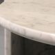 Italian teardrop shaped marble coffee table, 1980s