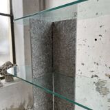 Roche Bobois stone and glass sculpture shelf 1970s