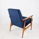 Armchair 'Lis', 1970s navy blue design by Henryk Lis