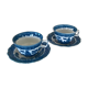 Two Blue Willow porcelain tea cups