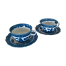 Deux tasses à thé en porcelaine Blue Willow