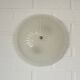 Vintage hand blown ice glass wall sconce: mid century flush mount light