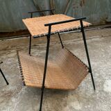 Pair of Raoul Guys Wicker Magazine Racks Circa 195