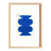 peinture abstraite bleue signée Eawy