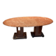 Table en marbre rouge avec pied en marbre