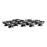 12 coupelles sur pied en inox style Letang Remy
