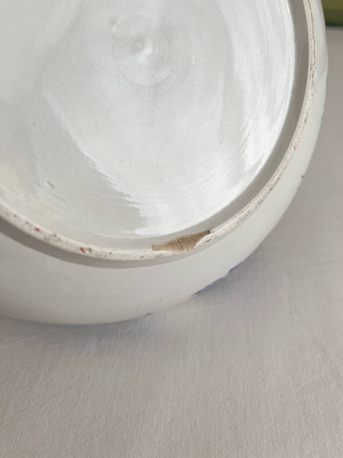 Antique chubby ironstone jug with floral and bird decoration