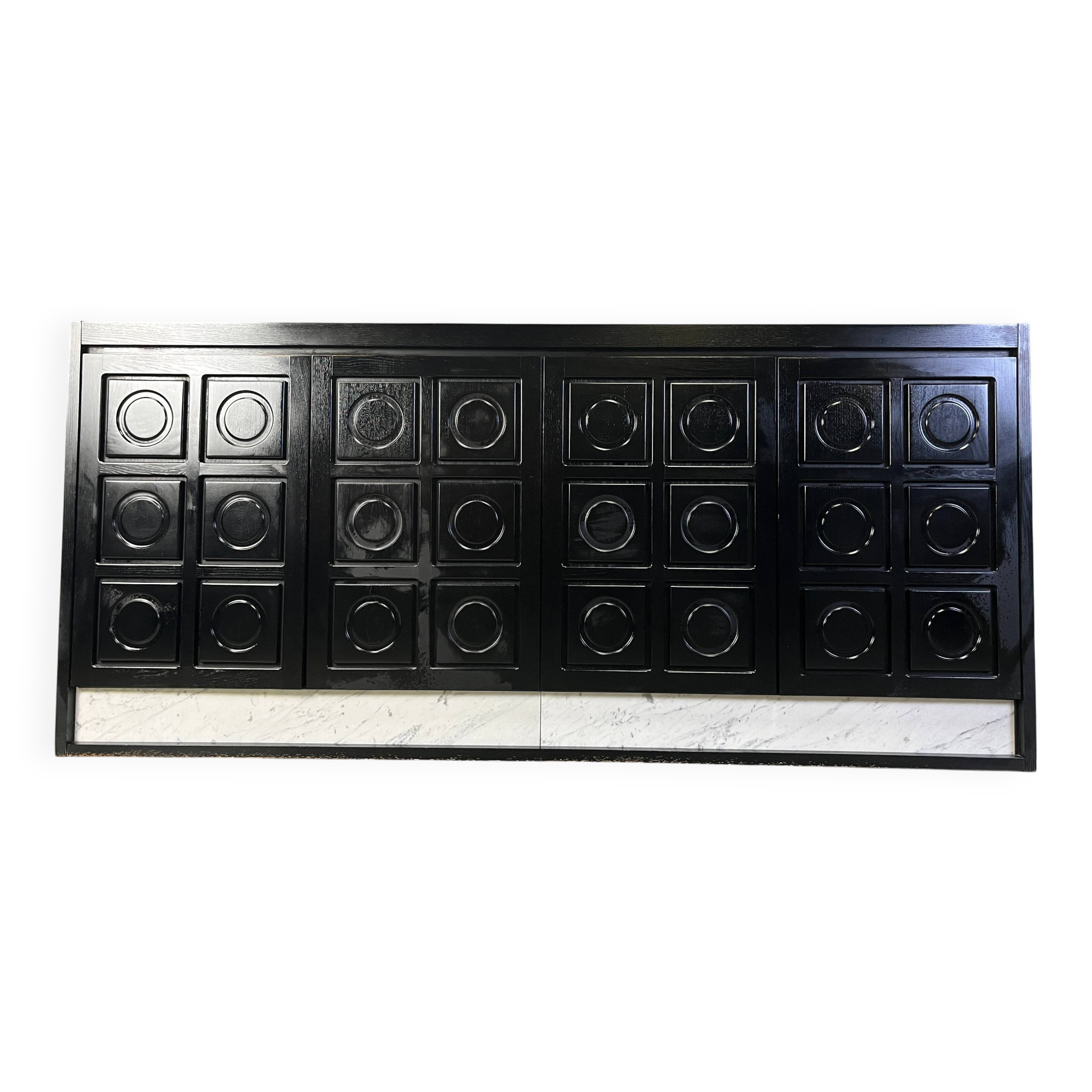 Black brutalist credenza, 1970s