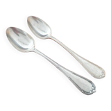 Christofle - Set of 2 dessert spoons, Rubans croisés model - in silver-plated metal