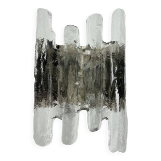 Wall sconces in Murano ice glass and metal by J.T. Kalmar for Kalmar, 60s