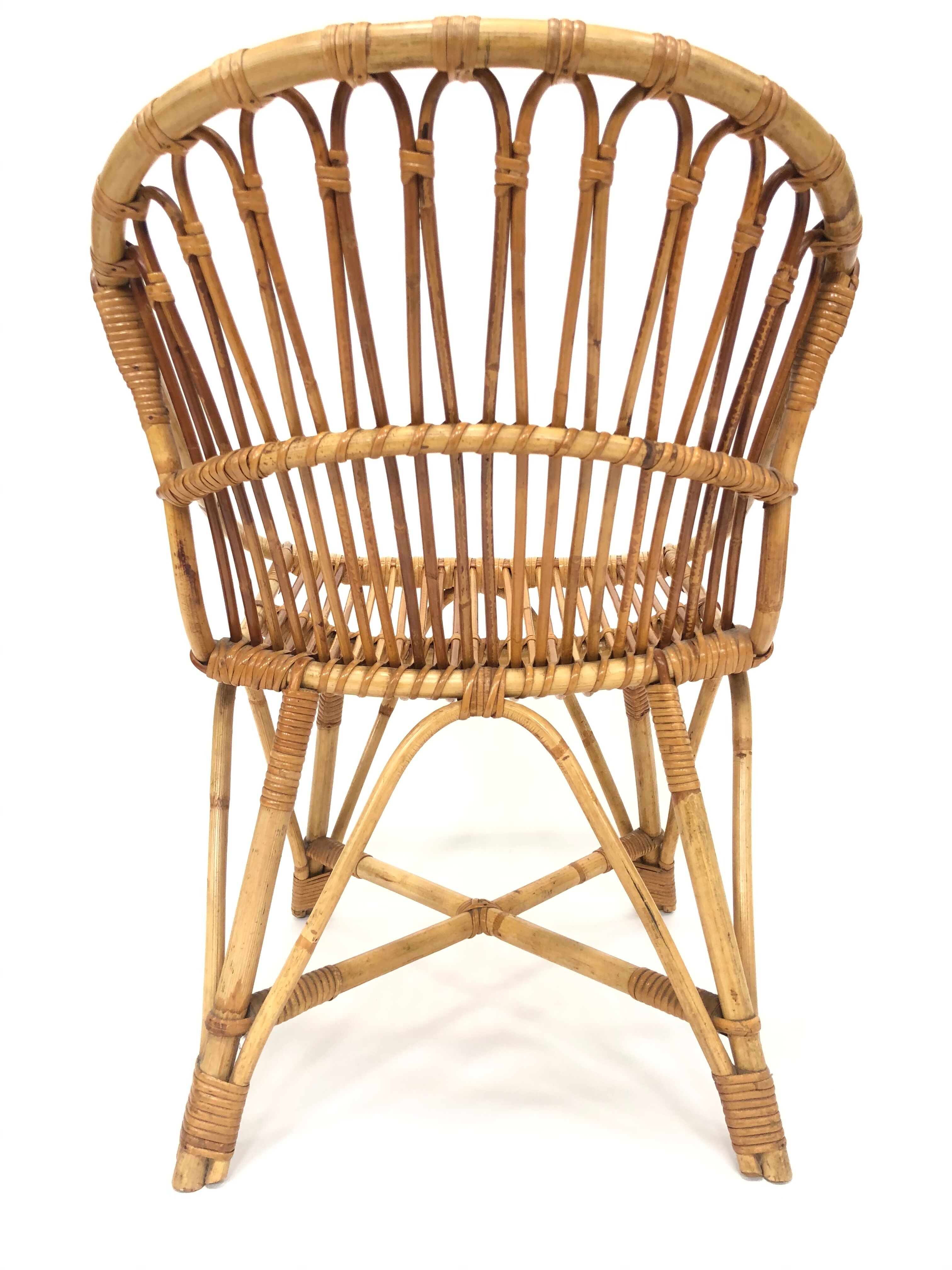 Fauteuil en rotin de Rohe Noordwolde, 1960, Pays-Bas