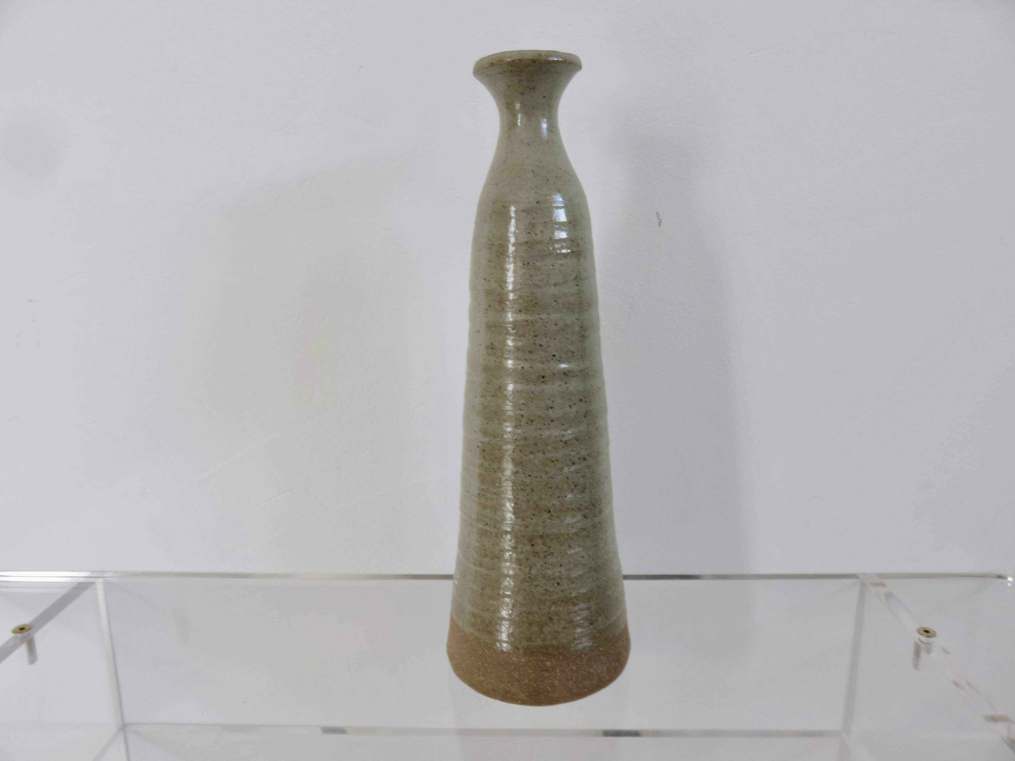 Glazed stoneware vase, 1960s-70s