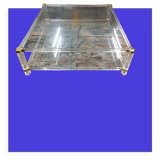 Rectangular glass coffee table, 1970/80
