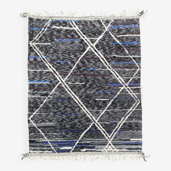 Carpet Black Handmade Wool Living Room, 260x380 cm