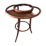 Curved wooden toilet table