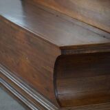 20th-century Art Deco storage bench in walnut, by a Danish cabinetmaker.