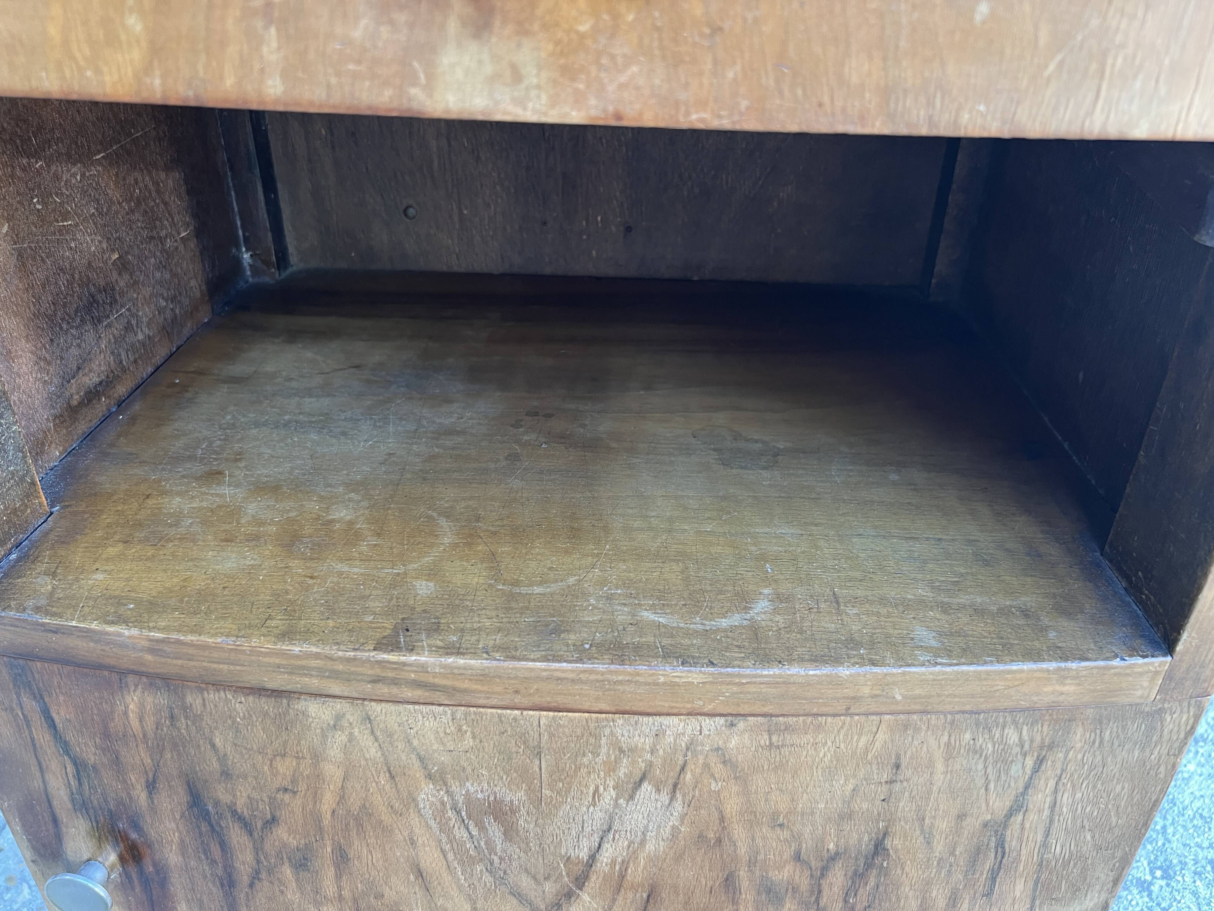 Bedside table with art deco marble