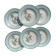 6 vintage white and green porcelain soup plates Iris Moulin des Loups "Sargosse" 1950s