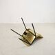 Vintage golden molded stacking chair from Hiller, Germany