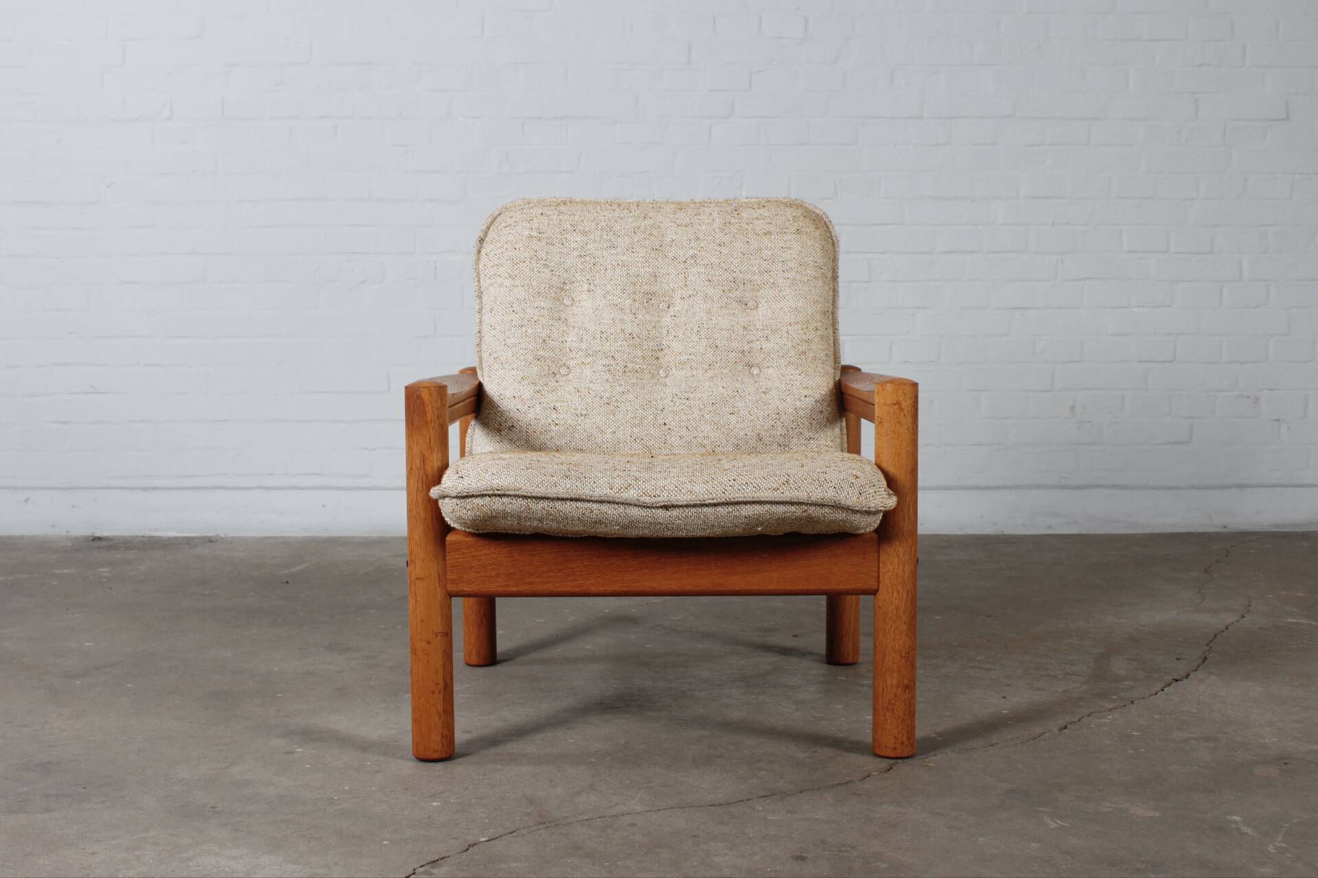 Vintage Teak Sessel Easy Chair dänisch Domino Møbler 60er 70er