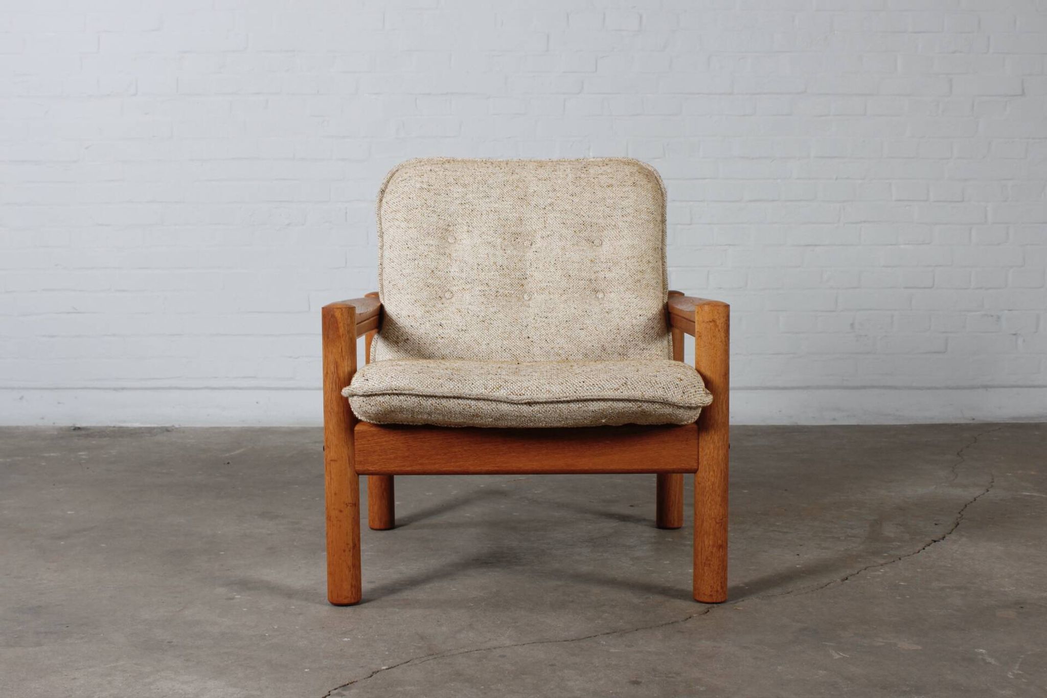 Vintage Teak Sessel Easy Chair dänisch Domino Møbler 60er 70er