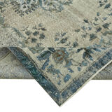Handwoven anatolian 1980s 187 cm x 277 cm blue rug