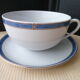 Porcelain lunch Christofle Model Oceana blue