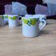 Lots de 8 tasses café vintage 70’s porcelaine
