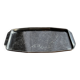 Vintage rectangular silver-plated tray with handles L37 W27 H1.5