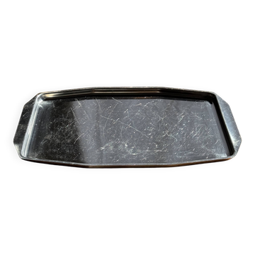 Vintage rectangular silver-plated tray with handles L37 W27 H1.5