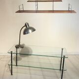 60s glass coffee table