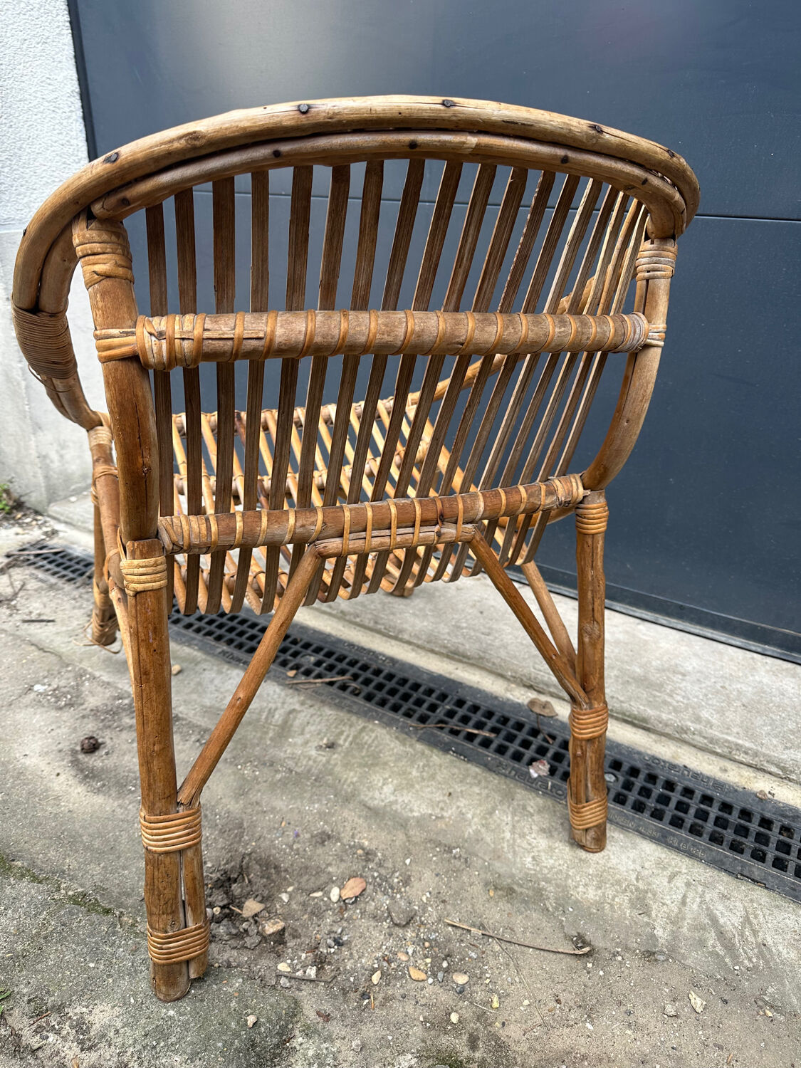 Rattan armchair