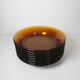 Lot de 9 assiettes creuses en verre ambre Duralex - Made in France