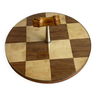 Straw marquetry presentation tray