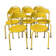 Set of eight metal garden chairs 1980s