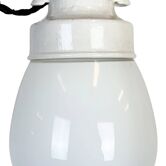 Vintage White Porcelain Pendant Light, 1970s