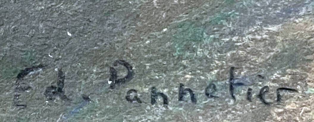 Painting by Edouard Pannetier (1884-1965) Mediterranean Estuary Orientalist