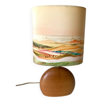 Lampe abat jour en soie