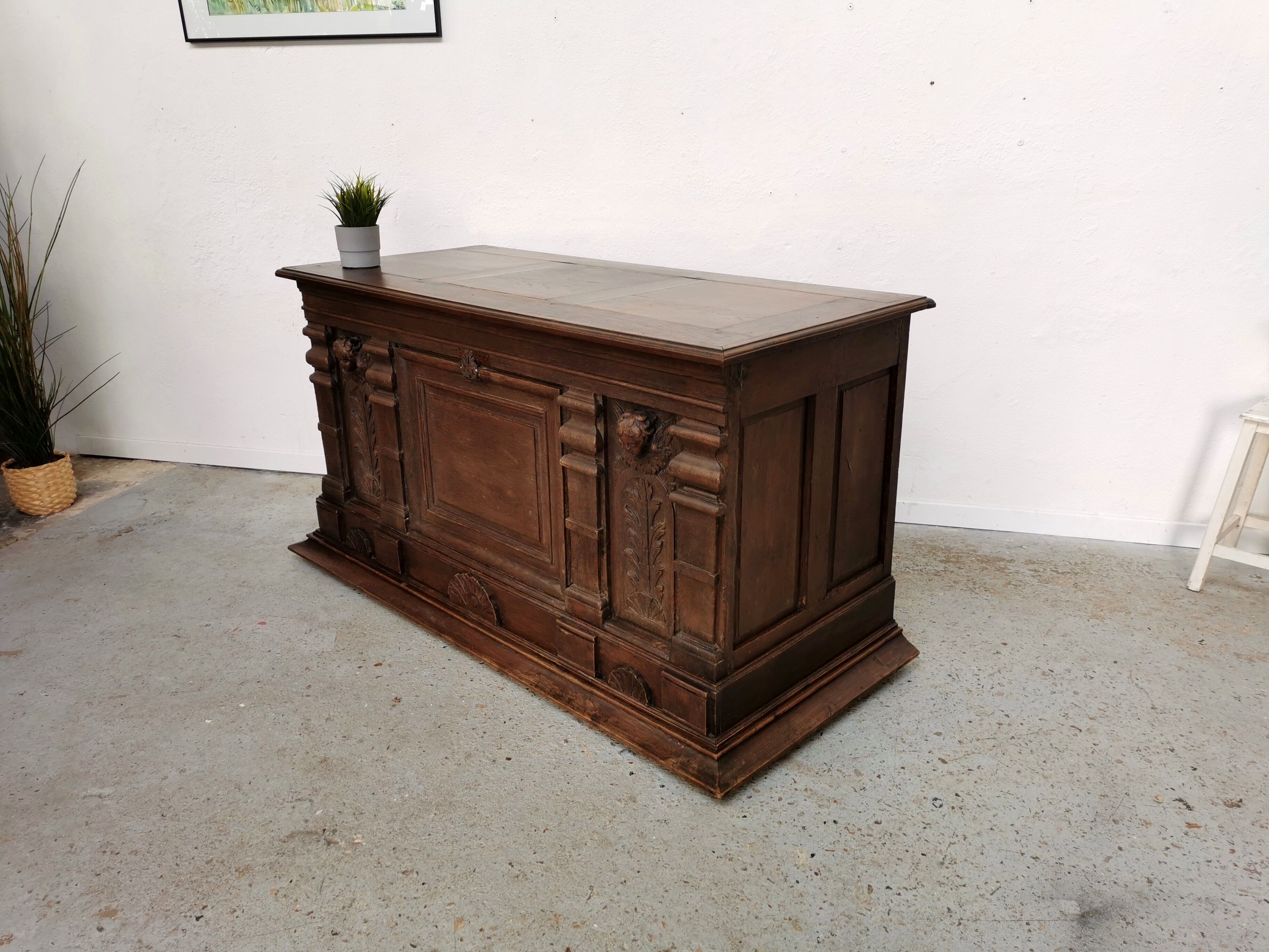 Oak office counter